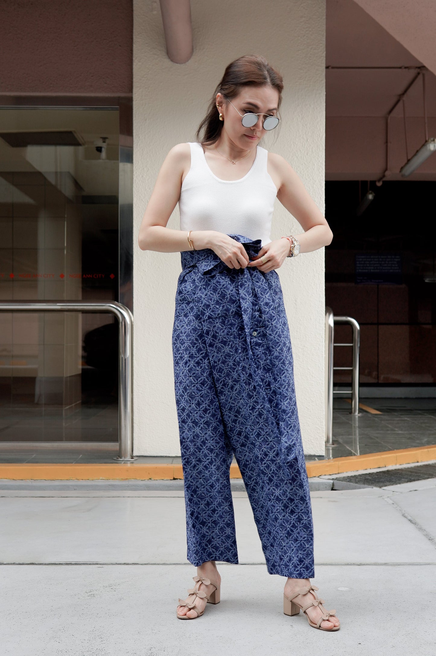 linen mei wrap pants