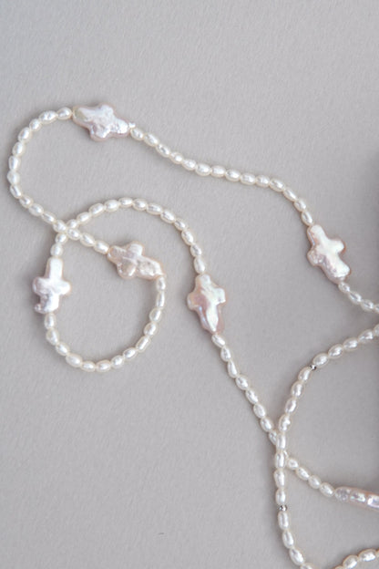 fresh water multi-way pearl strap/necklace