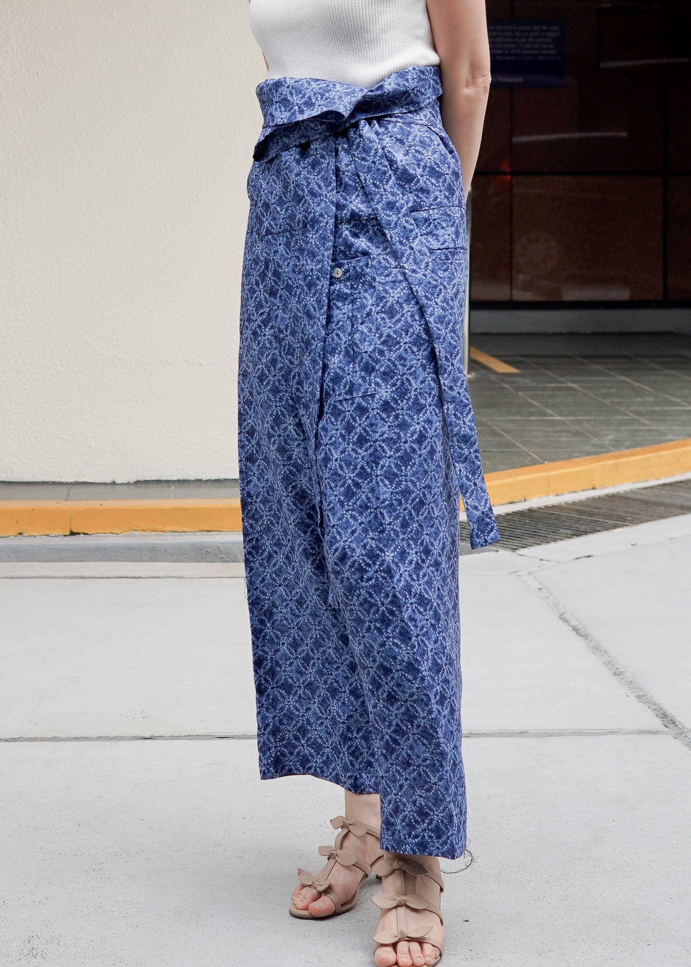 linen mei wrap pants