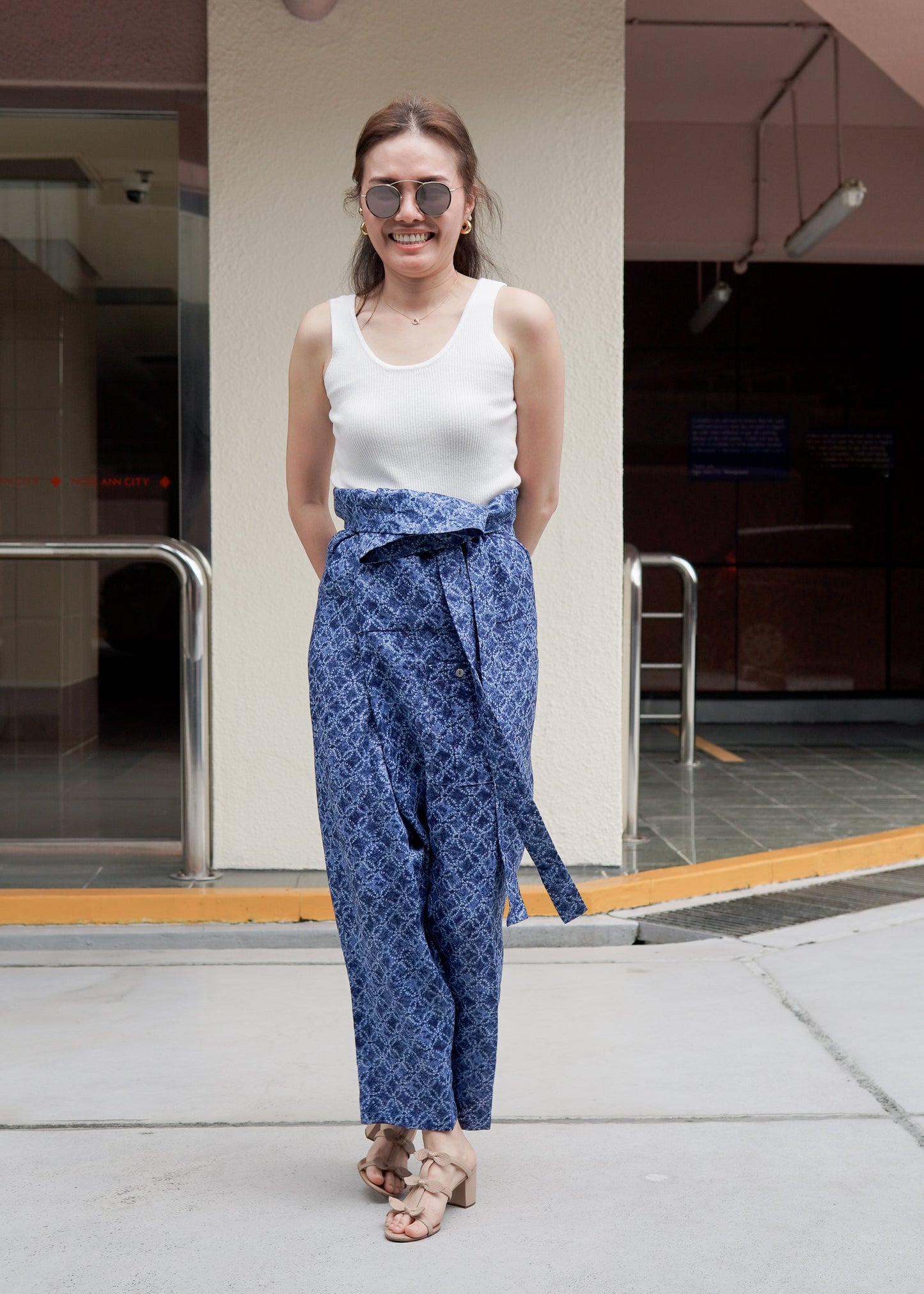 linen mei wrap pants