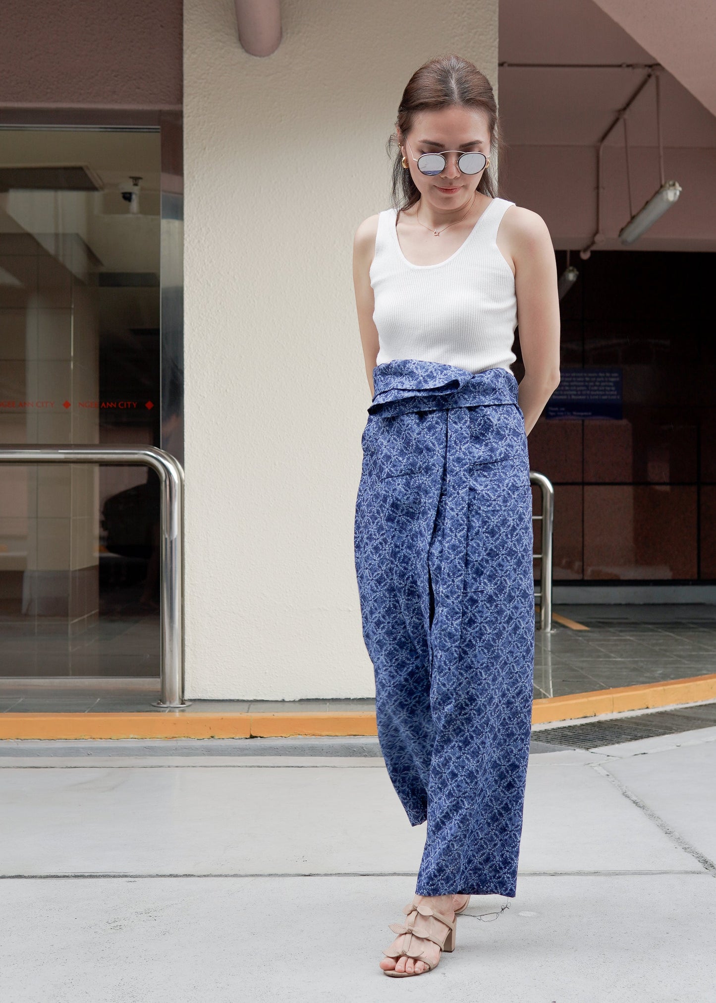 linen mei wrap pants