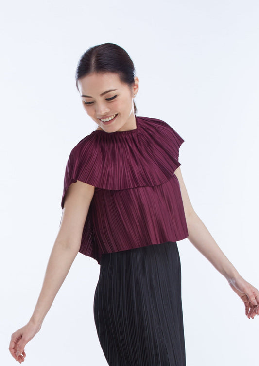 Campari top in Redwine paired with midi skirt
