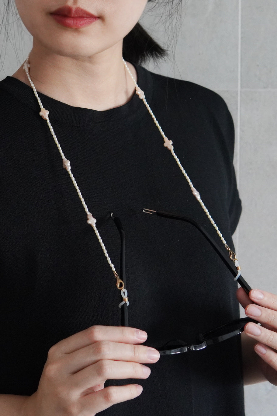 fresh water multi-way pearl strap/necklace
