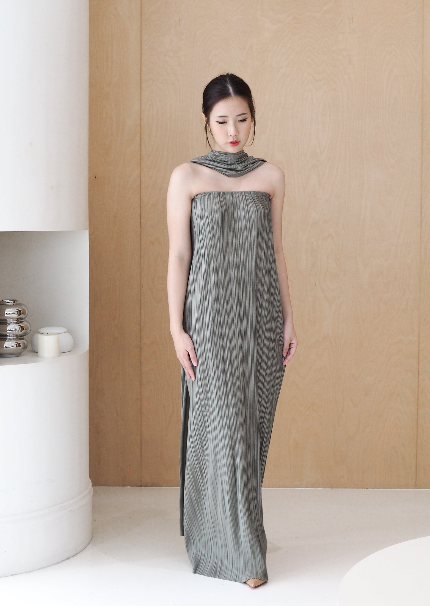 Straight Tube Maxi Dress